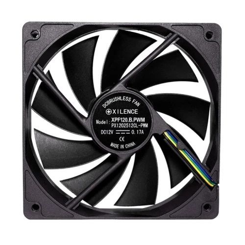 Вентилятор 120 мм, Xilence Xilence Performance C XPF120.B.PWM, підшипник рідинного ковзання, 120x120x25 мм, 500-1500 об/мин, до 28 dB, 4-pin, Black