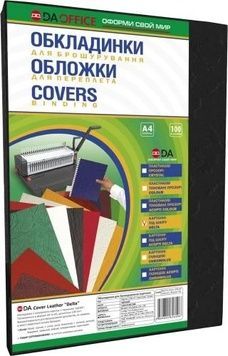 Обложки для брошюровки D&A Art Delta Color, A4, черные, 230 мкм, "Под кожу", картонные, 100 шт (1220101021300)
