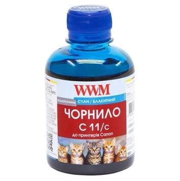 Чернила WWM Canon CL-511/513/441, CLI-426C/521C, Cyan, водорастворимые (C11/C), 200 мл