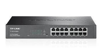 Комутатор TP-LINK TL-SG1016DE 16x1GE, EasySmart, металл, управляемый, Black, 100/1000 Mb/s