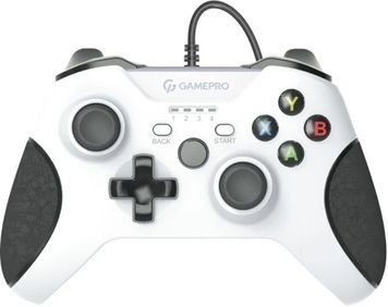 Геймпад GamePro MG450W, White, 1.8 м, USB, 10 кнопок / 2 аналогові стіки / D-Pad, для ПК / PS3 / Android