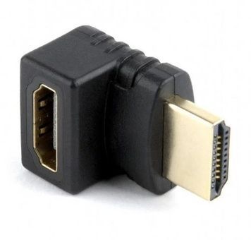 Переходник HDMI (M) - HDMI (F), Cablexpert, угловой разъем (A-HDMI270-FML), Black