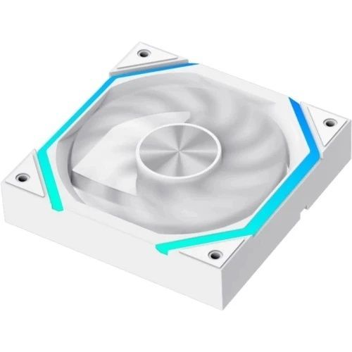 Вентилятор 120 мм, GameMax FN12A-N2-W, White, 120х120х25 мм, 800-2000 об/хв, до 33.7 дБ, 4-pin (PWM, 50 см), 50 см) / 3-pin (ARGB, гідродинамічний підшипник, ARGB підсвічування