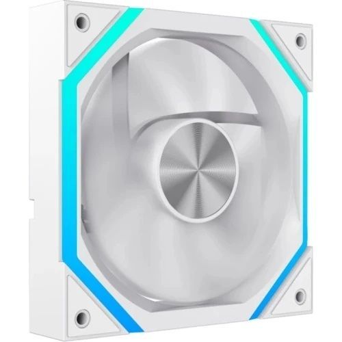 Вентилятор 120 мм, GameMax FN12A-N2-W, White, 120х120х25 мм, 800-2000 об/хв, до 33.7 дБ, 4-pin (PWM, 50 см), 50 см) / 3-pin (ARGB, гідродинамічний підшипник, ARGB підсвічування