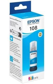 Чорнило Epson 108, Cyan, 70 мл (C13T09C24A), для L8050/L18050