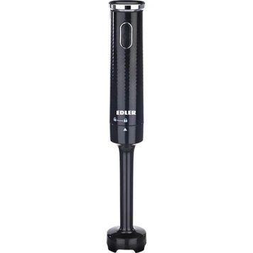 Блендер Edler EDHB-1900, Black, 2 скорости, погружной, корпус из ABS пластика, мерный стакан с крышкой 700мл, лезвия из нержавеющей стали, 200W