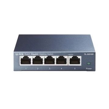 Комутатор TP-LINK TL-SG105, 5x100/1000 Mb/s, некерований, металевий корпус