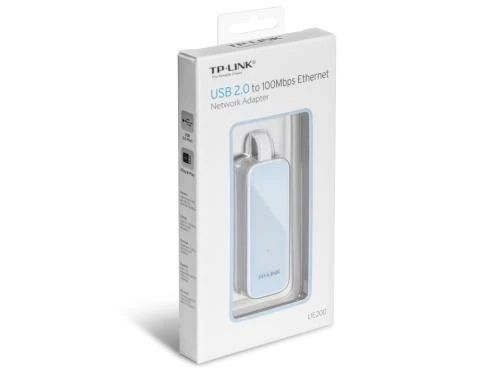 Мережевий адаптер USB 2.0 - Ethernet, 10/100 Мбит/с, White/Blue, чіпсет RTL8152B, TP-LINK UE200