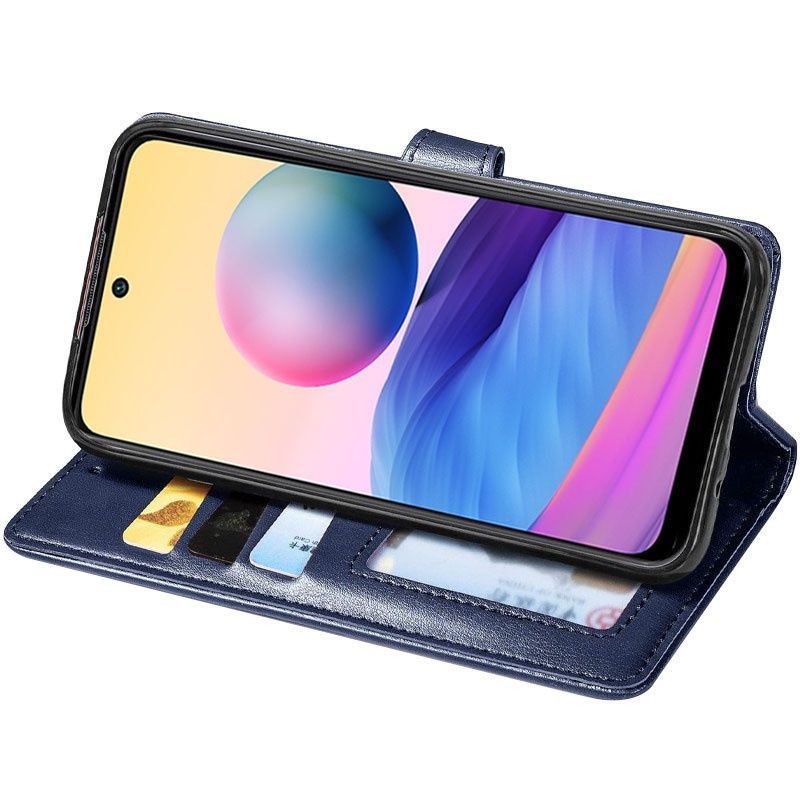 Кожаный чехол-книжка GETMAN Gallant (PU) Синий для TECNO Spark 10 Pro