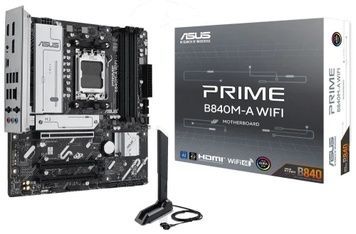 Материнская плата AM5 Asus PRIME B840M-A WIFI, B840, Realtek 7.1, Bluetooth 5.3, HDMI/2xDP, 4xSATA3, 3xM.2, Встр. видео (CPU), MicroATX, Realtek 2.5Gb, 2xPCI-E 3.0 x16, 1xPCI-E 4.0 x16, 4xDDR5, WiFi 6E, 5xUSB 3.2 / 6xUSB 2.0