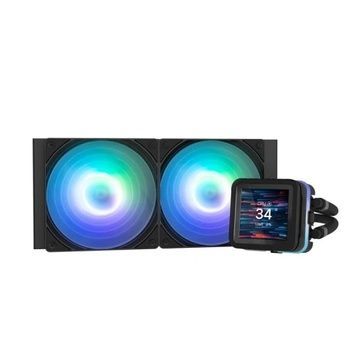 Система рідинного охолодження Zalman Alpha 2 DS A24, Black, ARGB (ALPHA2DSA24BLACK), 2.73&rsquo;&rsquo; IPS (320x320, 30 Гц)