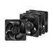 Вентилятор 120 мм, Arctic S12038-4K, Black, 4-pin (PWM, 30 см), 3 шт, подвійний шарикопідшипник з латунним корпусом (ACFAN00303A), 120х120х38 мм, 600-4000 об/хв