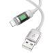 Дата-кабель Hoco U126 Lantern 2.4A USB-Lightning (1.2м), серый