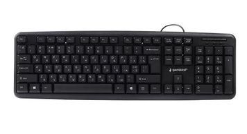 Клавиатура Gembird KB-U-103-UA стандартная, USB, Black, 424 г, 1.4 м, полноразмерная, 104