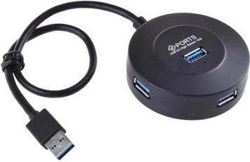 Хаб USB Maiwo KH304-A, Black, кабель 30 см, USB 3.0 - 4xUSB 3.0