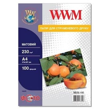 Фотопапір WWM, матовий, 230 г/м&sup2;, A4, 100 арк (M230.100)