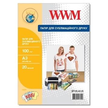 Фотопапір WWM, сублімаційний, 100 г/м&sup2;, A3, 20 арк (SP100.A3.20)