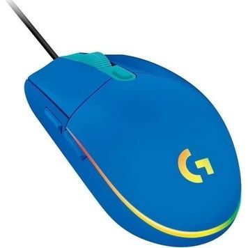 Миша Logitech G102 LIGHTSYNC, Blue, 200-8000 dpi, 6 програмованих механічних кнопок із пружинним механізмом, USB, оптична, RGB-підсвічування LIGHTSYNC, 2.1 м (910-005801)