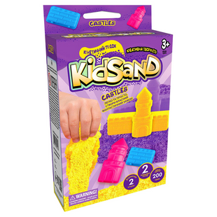 Набір кінетичного піску KidSand, 200 г, фіолетові замки (KS-05-01U)