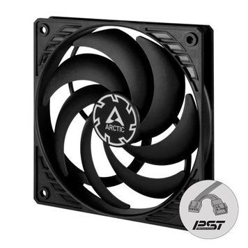 Вентилятор 120 мм, Arctic P12 Slim PWM PST, 120х120х15 мм, 200-2100 об/хв, Black, 4-pin (PWM, 40 см), гідравлічний підшипник (ACFAN00187A)