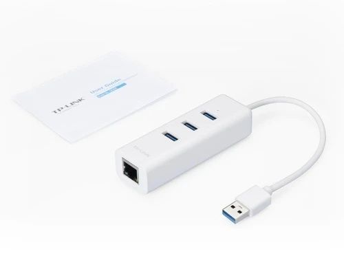 Мережевий адаптер USB TP-LINK UE330, White, USB 3.0, RTL8153, 1xGLan