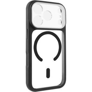 Чохол GETMAN Moon Clear with MagSafe TPU+PC для Apple iPhone 17 Pro (6.3") чорний