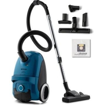 Пилосос Gorenje VCE22G4HGR, Blue/Black, об'єм 3л, насадки: 5шт, 750W, телескопічна трубка, мішковий, шнур 9 м, сухе прибирання