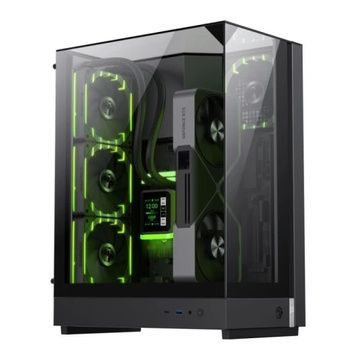 Корпус GameMax T20, Black, 2x120 мм ARGB, бічна, без БЖ (формат SFX-L), Mid Tower, 1xType-C / 1xUSB 3.0, макс. CPU - 160 мм / VGA - 382 мм, передня та верхня панель із загартованого скла, для MicroATX / Mini-ITX