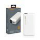 Універсальна мобільна батарея 30000 mAh, Videx VPB-297, цифровий LED дисплей (VPB-297-W), White, 1xType-C (PD3.0) / 2xUSB (QC3.0), 22.5 Вт