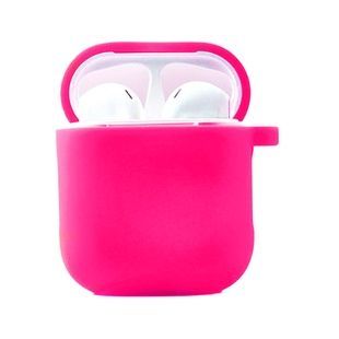 Силіконовий футляр з мікрофіброю для Apple AirPods 1/2, Рожевий