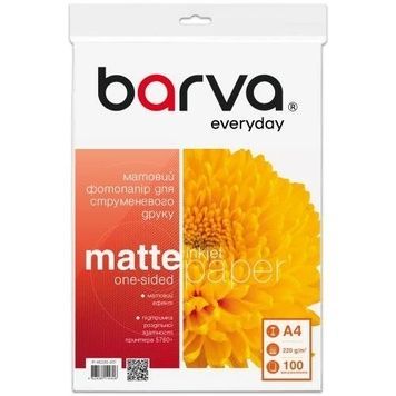 Фотопапір Barva, матовий, 100 арк, серія "Everyday" (IP-AE220-207), 220 г/м&sup2;, A4