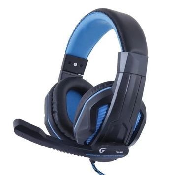 Навушники Gemix W-360, Black/Blue, 3.5 мм, динаміки 40 мм, 102 дБ, мікрофон, 2.4 м, 25 Ом