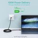 Кабель Type-C - Type-C, 2 м, Black, Thunderbolt 3 (XCC-1007-V2-BK), Choetech, 5A, 100 Вт