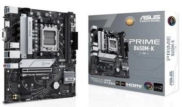 Материнська плата AM5 Asus PRIME B650M-K, B650, MicroATX, 2xPCI-E 4.0 x1, 6xUSB3.2/6xUSB2.0, 2xDDR5, VGA/HDMI, Realtek 7.1, 1xPCI-E 4.0 x16, Realtek 2.5Gb, 2xM.2, Int.Video (CPU), 4xSATA3