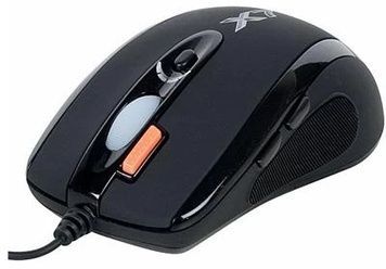 Миша A4Tech XL-750BK-B Full speed Laser Game Oscar mouse Black, Laser, Gaming X7, USB, 3600 dpi, світлова індикація обраної швидкості, кнопка потрійного пострілу