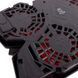 Підставка для ноутбука до 17" ColorWay Game Pro S4, Black, регулювання нахилу, 2xUSB, 433х376х40 мм, 970 г (CW-CGPS4), синє LED підсвічування, 4x8 см вентилятори