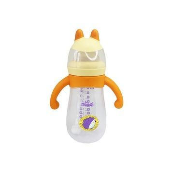 Пластикова пляшечка MGZ-0200(Yellow) 260 мл з силіконовими ручками