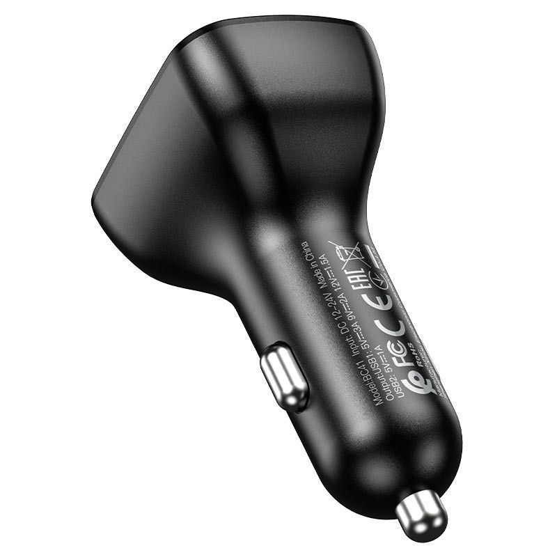 FM-модулятор Borofone BC41 Eminency QC3.0 (2USB-A), чорний