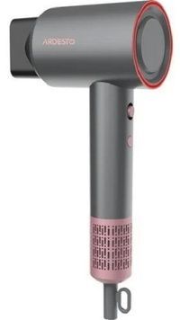 Фен Ardesto HD-R300PT, Grey/Pink, іонізація, дифузор, захист від перегріву, 1600W, високопродуктивний BLDC двигун 110000 об/хв, 2 швидкості, концентратор, функція "Cool Shot", 3 режими