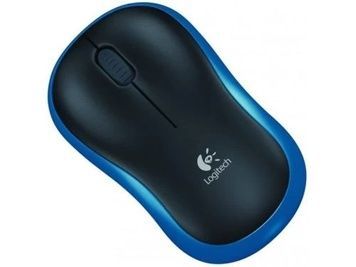 Миша Logitech M185, Blue/Black, USB, 1xAA (910-002236), 1000 dpi, бездротова, оптична, 3 кнопки