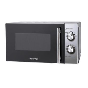Микроволновая печь Liberton LMW-2091M Silver, 700W, 20 л, ручка, 5 уровней мощности, обычная, механическое управление