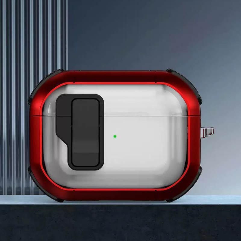 Протиударний футляр Locking Button для AirPods Pro, червоний