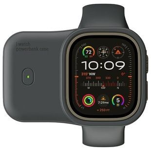 Портативний зарядний пристрій Tamgram Charging Soft Case для Apple Watch 44/45mm Midnight Blue, 1200 mAh