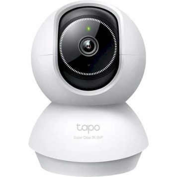 IP камера TP-Link Tapo C230, White/Black, ІЧ-підсвічування 850 нм до 12 м, f/2.0, 1/3" CMOS, f=3.17 мм, WiFi (2.4 GHz), microSD, 5 Мп (2880x1620/30 fps), двосторонній аудіозв'язок, H.264