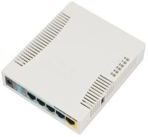 Роутер MikroTik RouterBOARD RB951Ui-2HND, 5 LAN 10/100Mb, Wi-Fi 4 (802.11n), White, вбудовані, 2.4 ГГц