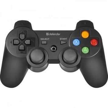 Геймпад Defender Crusher, Black, два аналогових стику, ПК/PS3/Android, 17 кнопок, бездротовий (Bluetooth)