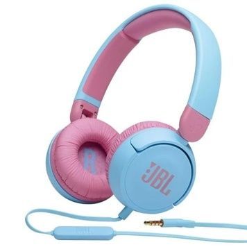 Навушники JBL JR 310, Blue/Pink, 3.5 мм, дитячі (JBLJR310BLU), динаміки 32 мм, 1 м, мікрофон