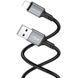 Дата-кабель Borofone BX83 Famous USB-Lightning 2.4A (1м), чорний