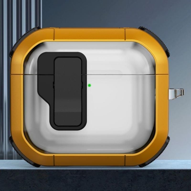 Протиударний футляр Locking Button для AirPods Pro, жовтий