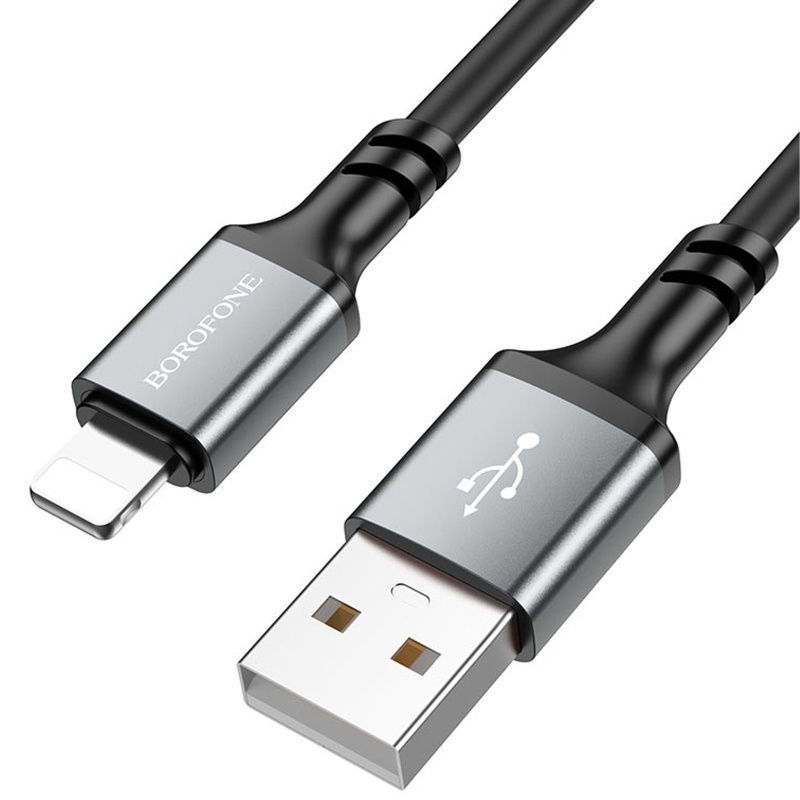 Дата-кабель Borofone BX83 Famous USB-Lightning 2.4A (1м), чорний